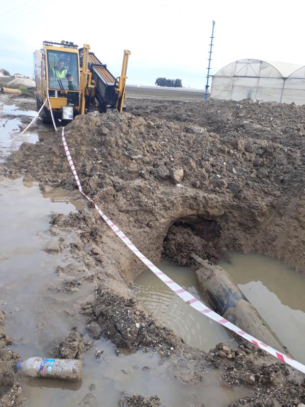 Adana Aski 100 M 400MM Çelik Boru ile  Karayolu Geçişi